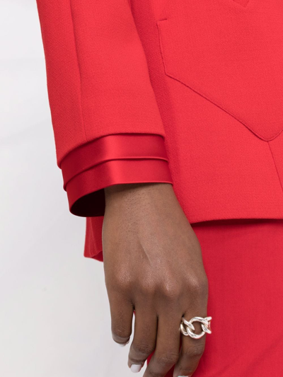 Ulyana Sergeenko Puff-sleeve Jacket In Red