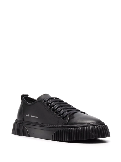 Shop Ami Alexandre Mattiussi Leather Lace-up Shoes In Black