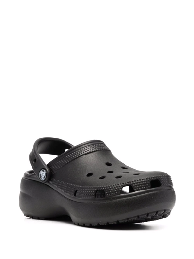 Shop Crocs Classic Platform Clog Slides In Black