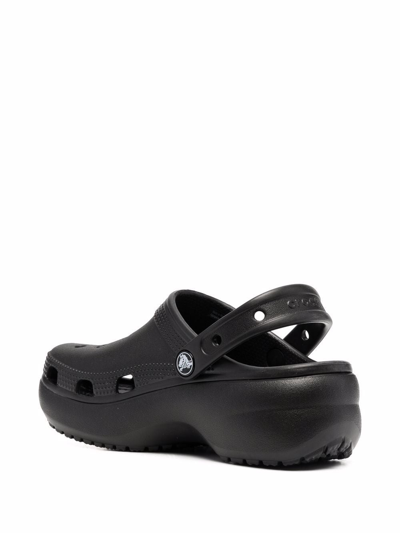 Shop Crocs Classic Platform Clog Slides In Black