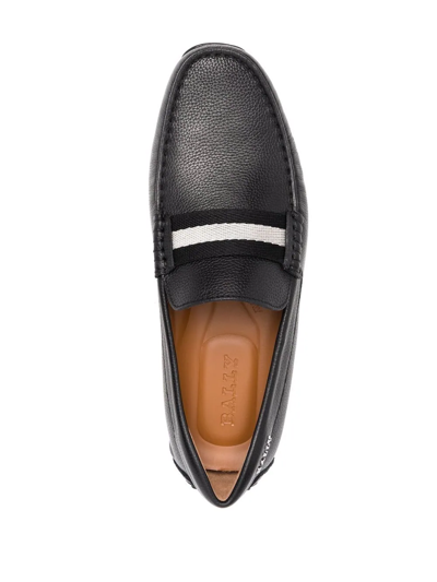 Bally Crossover-strap Detail Loafers In Black