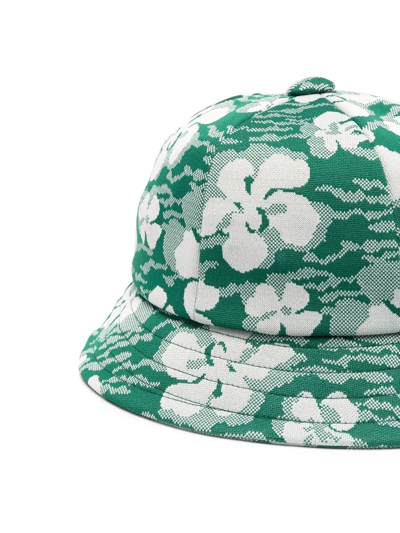 Shop Needles Embroidered-logo Bucket Hat In Green