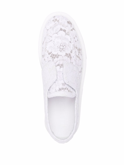 Le Silla Yacht Lace-pattern Loafers In White