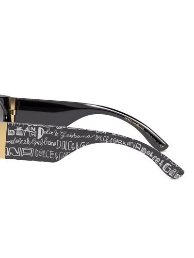 Shop Dolce & Gabbana Modern Print Graffiti Sunglasses In Black