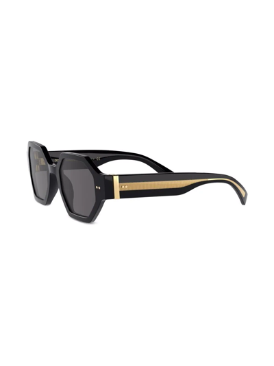 Dolce & Gabbana Gros Grain Octagonal-frame Sunglasses In Black | ModeSens