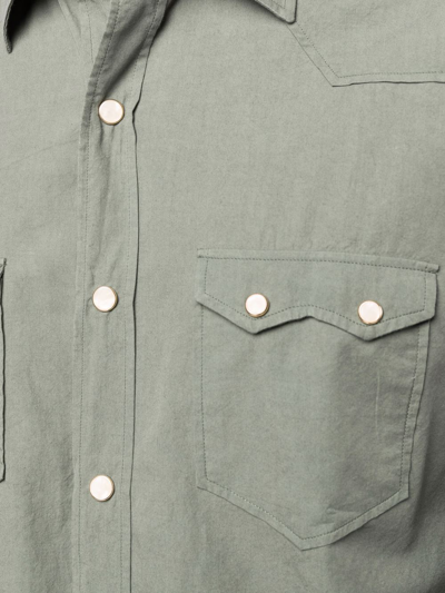 Shop Lardini Classic Cotton Shirt In Green