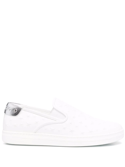 Shop Jimmy Choo Busan Slip-on Sneakers In White