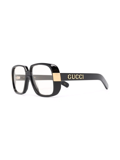 Shop Gucci Oversized-frame Eyeglasses In Black