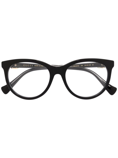 Gucci Gg Round-frame Eyglasses In Black