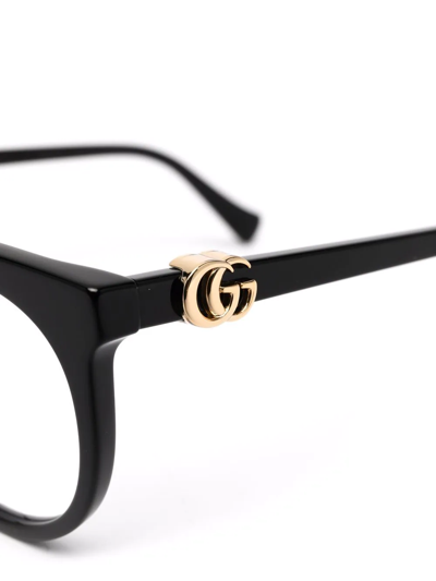 Gucci Gg Round-frame Eyglasses In Black