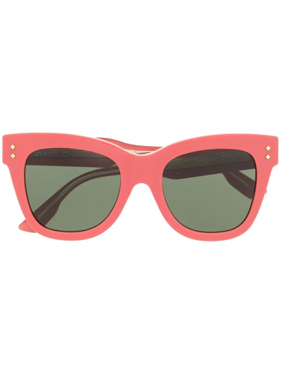 Shop Gucci Square-frame Sunglasses In Pink