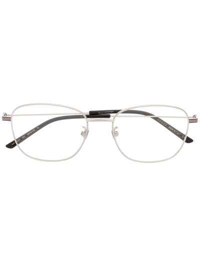 Gucci Square-frame Eyeglasses In Silver