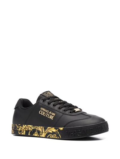 Shop Versace Jeans Couture Regalia Baroque Spinner Sneakers In Black