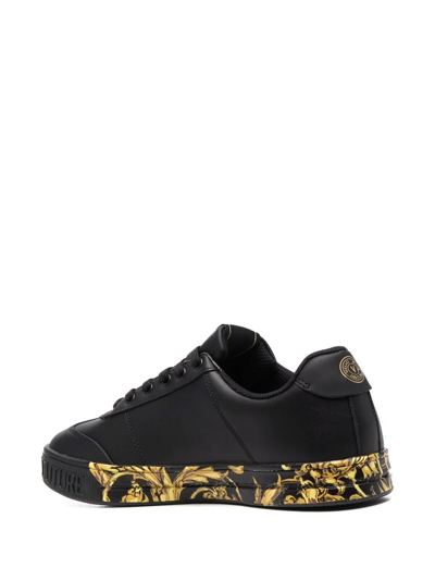 Shop Versace Jeans Couture Regalia Baroque Spinner Sneakers In Black