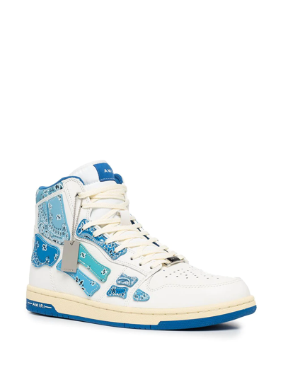 Shop Amiri Skel-top Hi Bandana High-top Sneakers In Blue