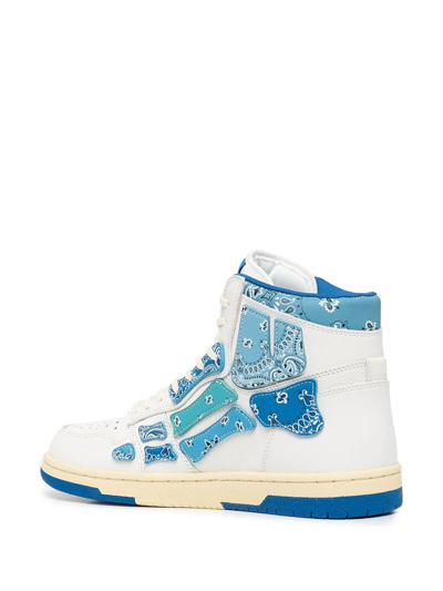Shop Amiri Skel-top Hi Bandana High-top Sneakers In Blue