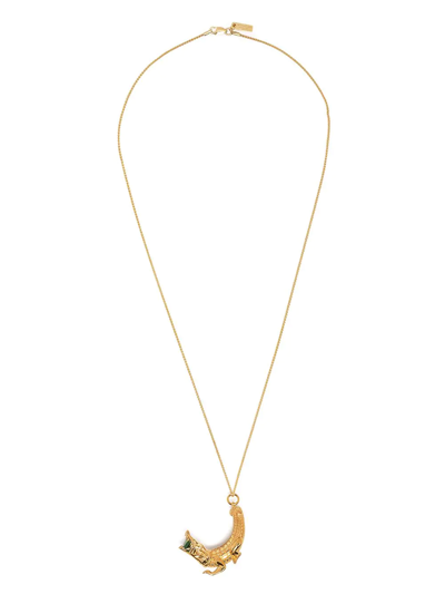 Shop Hatton Labs Gator Pendant Necklace In Gold