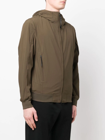 C.p. Company C.p.company C.p. Shell-r Hooded Jacket In Green