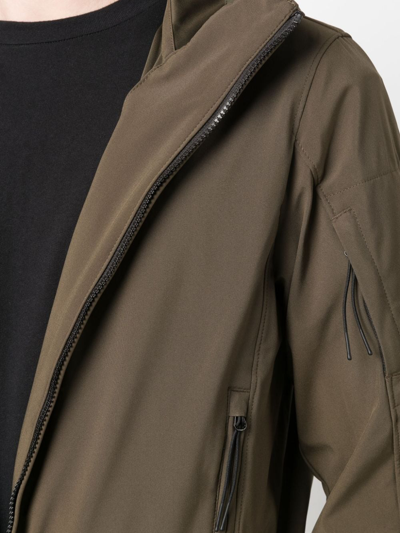 C.p. Company C.p.company C.p. Shell-r Hooded Jacket In Green