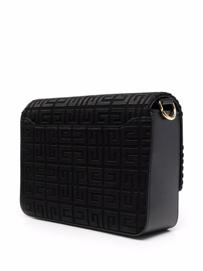 Shop Givenchy 4g Monogram Shoulder Bag In Black