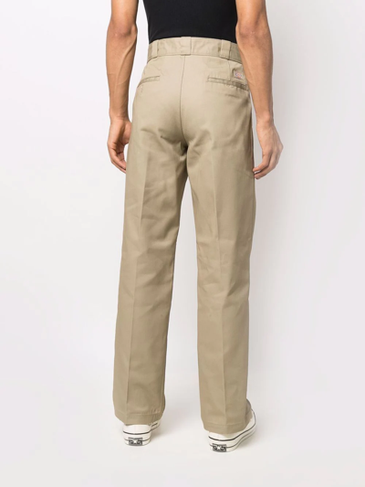 Dickies Construct Rear Logo-patch Trousers In Brown