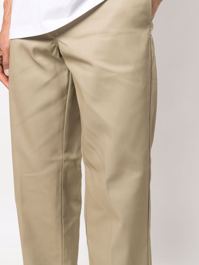 Dickies Construct Rear Logo-patch Trousers In Brown