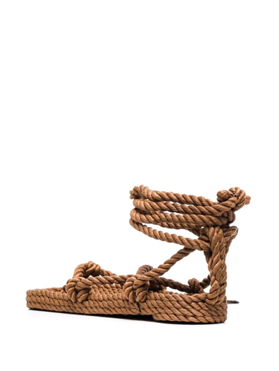 Shop Nomadic State Of Mind Strappy Rope Sandals In Brown