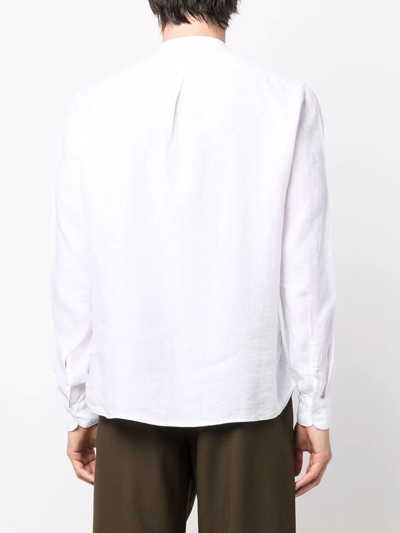 Shop Tintoria Mattei Band-collar Shirt In White