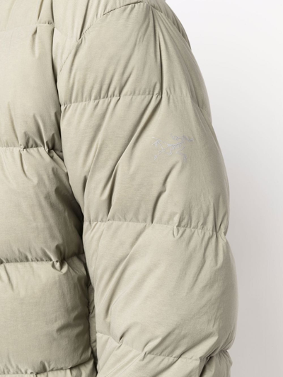 Shop Arc'teryx Revet Down-padded Coat In Green