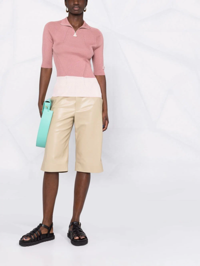 Lanvin Colour-block Knit Top In Pink