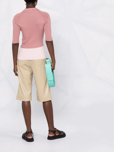 Lanvin Colour-block Knit Top In Pink