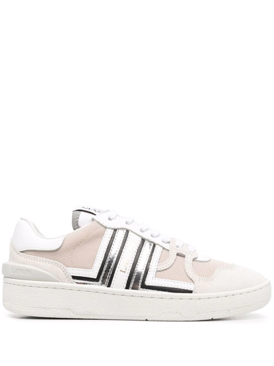Shop Lanvin Clay Lace-up Sneakers In Neutrals