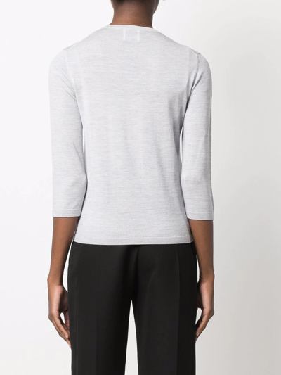 ALLUDE SLIM-FIT KNIT TOP 