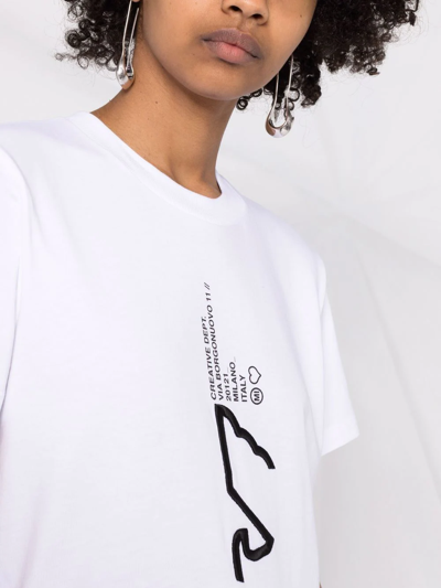 Armani Embroidered Logo-Print T-Shirt
