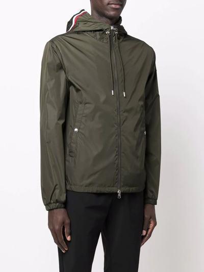 Shop Moncler Grimpeurs Hooded Jacket In Green