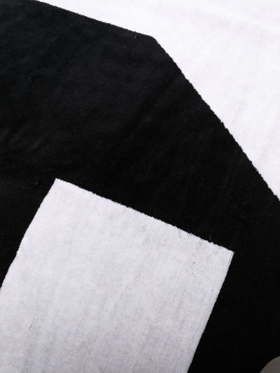 Shop Y-3 Two-tone Panelled Bath Towel In Black