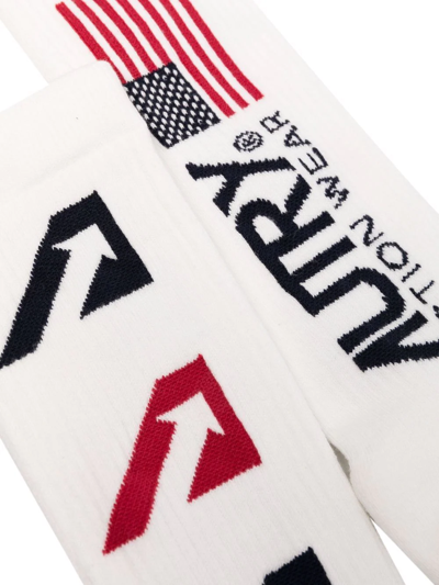 Autry Logo-print Socks In White