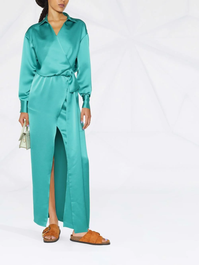Blanca Vita Acena Wrap Dress In Green