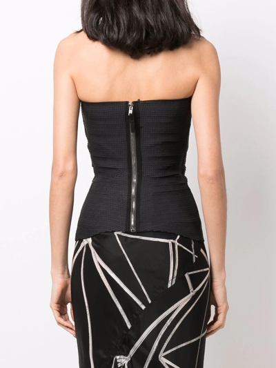 Shop Rick Owens Embroidered Bustier Top In Black