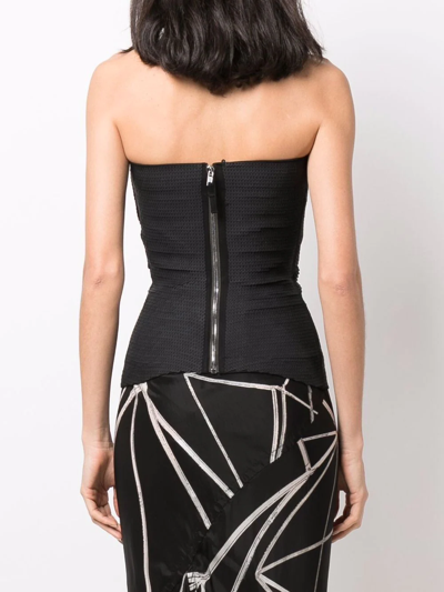 Rick Owens Embroidered Bustier Top In Black