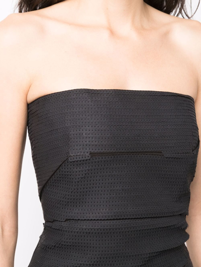 Rick Owens Embroidered Bustier Top In Black