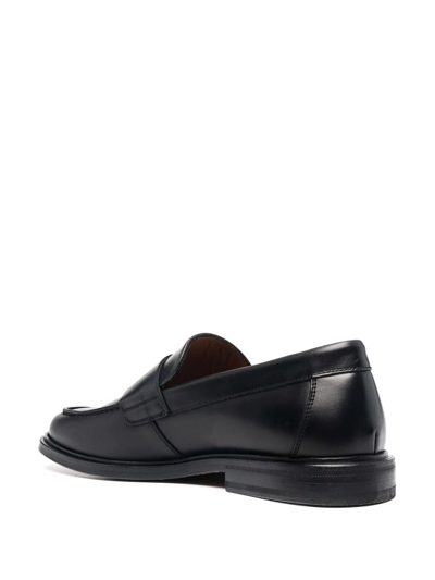 Shop Common Projects Logo-print Loafers In Black