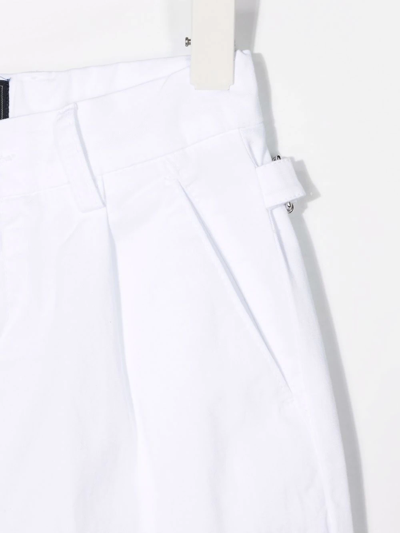 Fay Embroidered-logo Detail Trousers In White