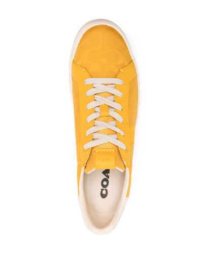 Coach Lowline Low Top Sneaker In Recycled Signature Jacquard In Canary ...