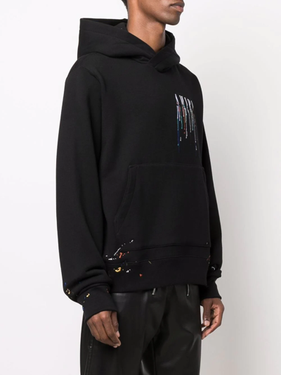 Amiri Embroidered Paint Drip Core Logo Hoodie - ShopStyle