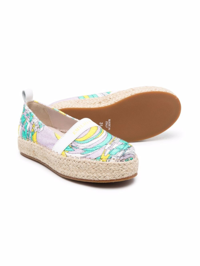 Shop Emilio Pucci Junior Swirl Print Espadrilles In Purple