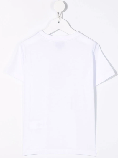 Shop Fay Cotton Dog Logo-print T-shirt In White