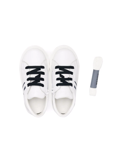 Shop Hogan Side-stripe Lace-up Sneakers In White