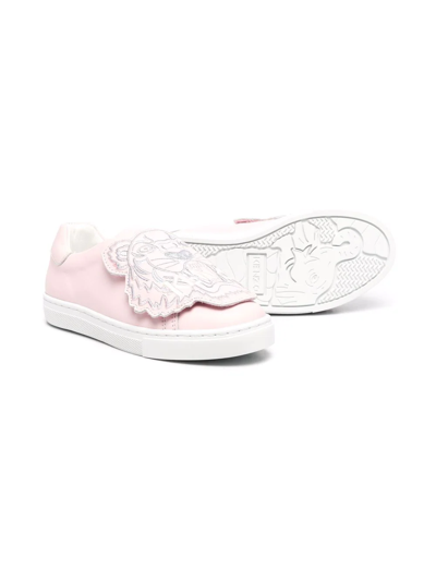 Shop Kenzo Logo-patch Slip-on Sneakers In Pink