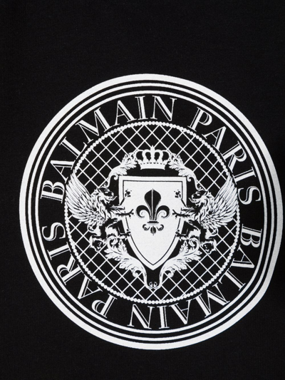 Shop Balmain Chest-logo T-shirt In Black